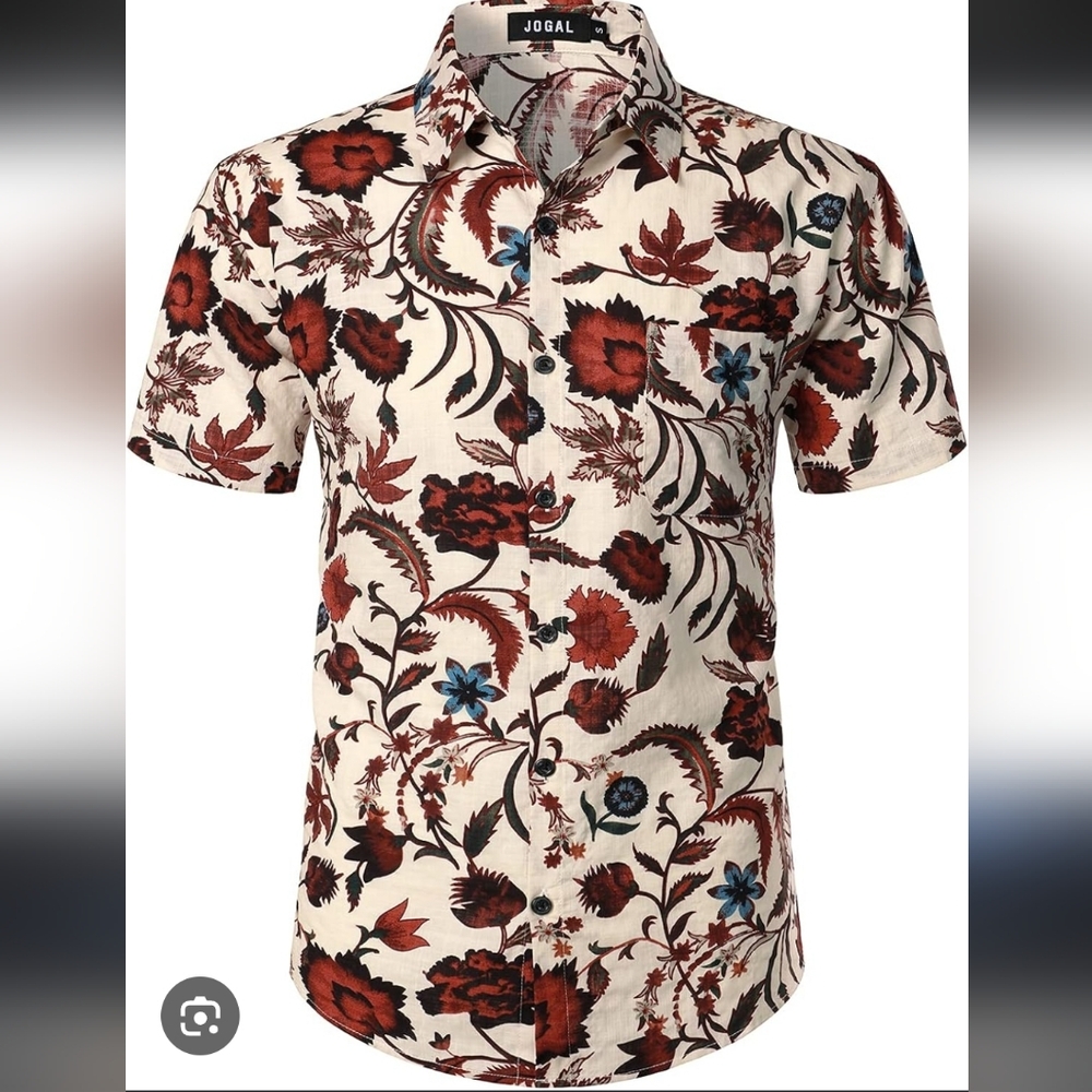 Floral Print Men's Shirt